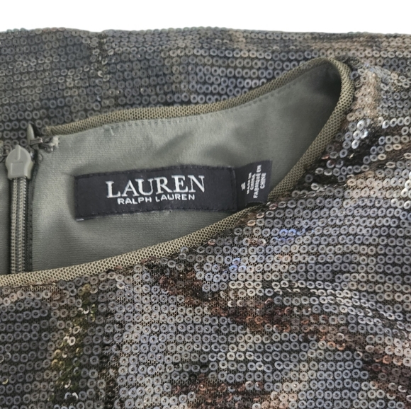 Ralph Lauren Black Label  Ocelet Print Sequined Cocktail Party Dress Black Label - Picture 4 of 7